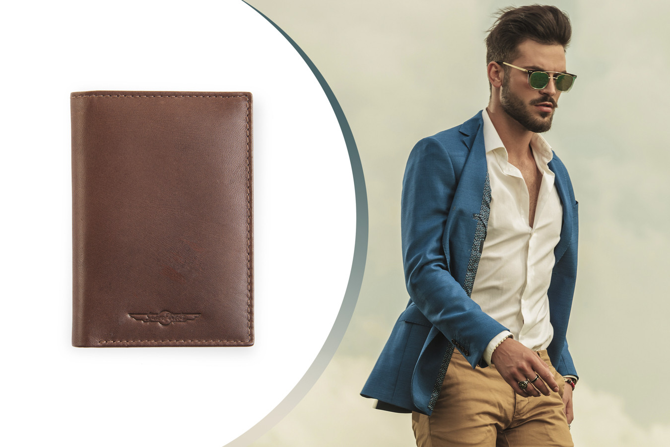 Spaceflight Creditcard portemonnee - Bruin