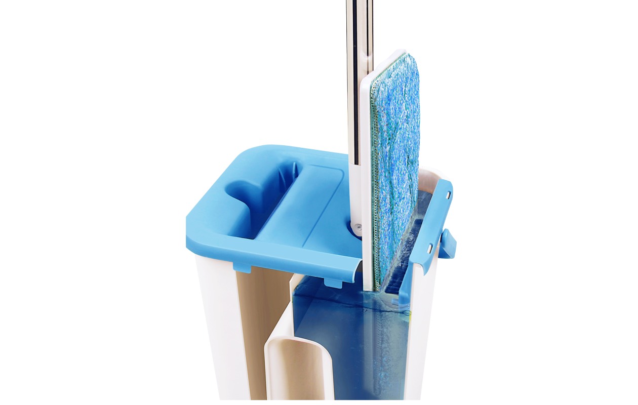 Nexxt Flat Mop met Emmer 360° Draaibaar