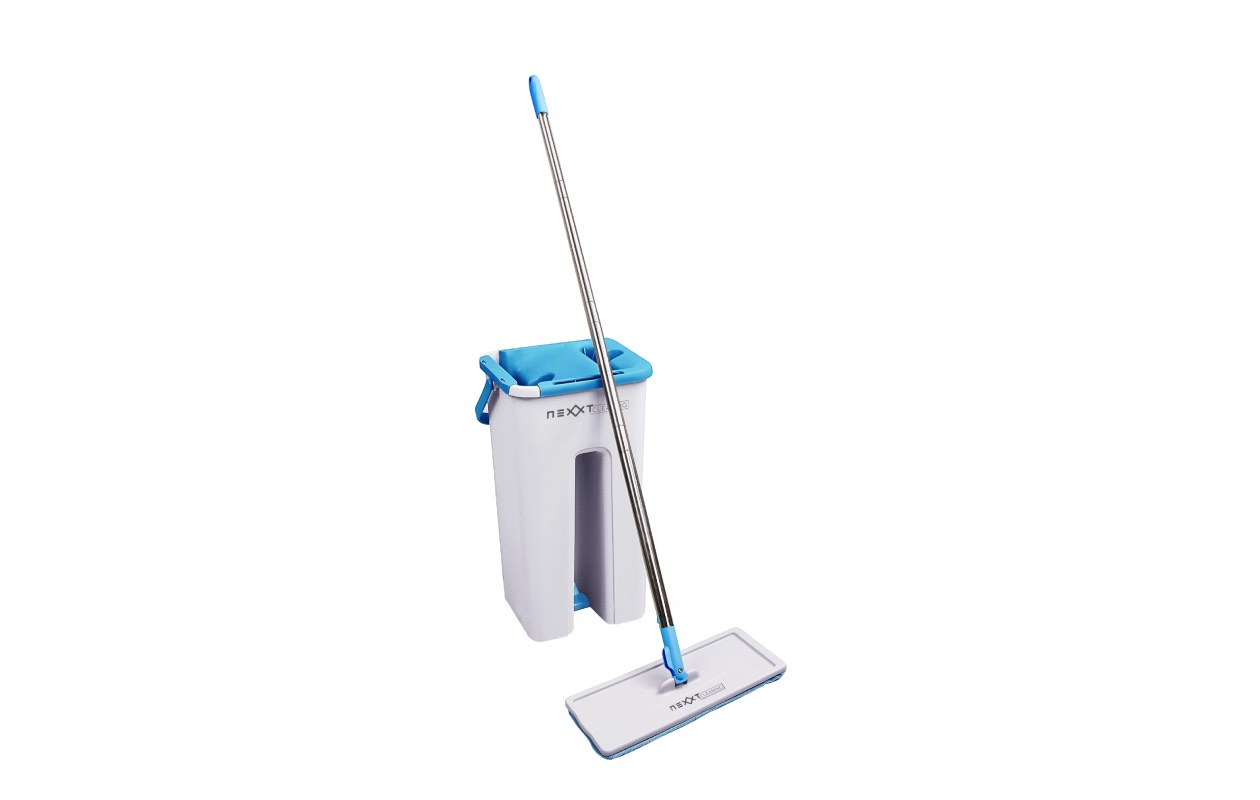 Nexxt Flat Mop met Emmer 360° Draaibaar