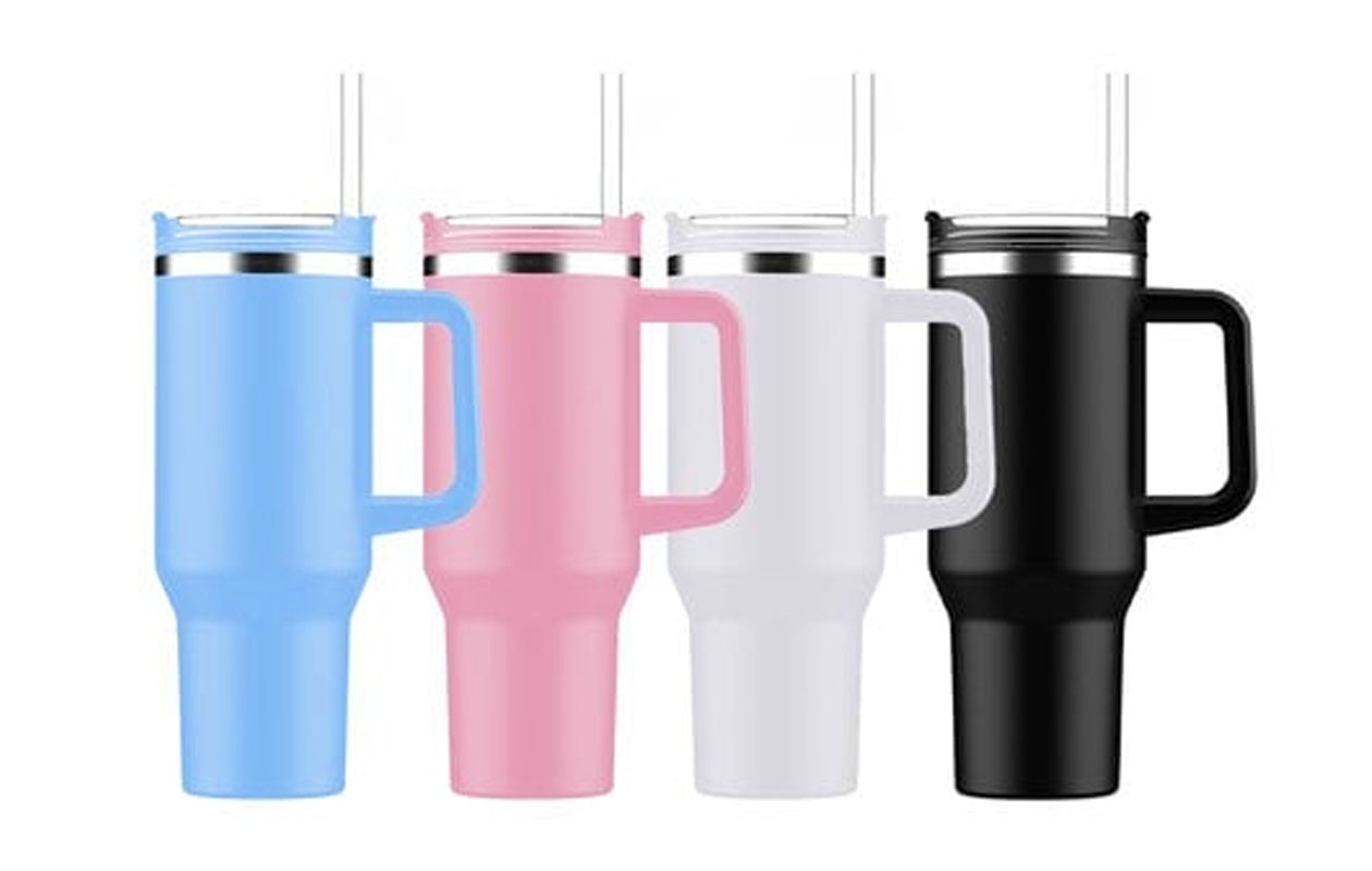 Nexxt thermosbeker met handvat en rietje