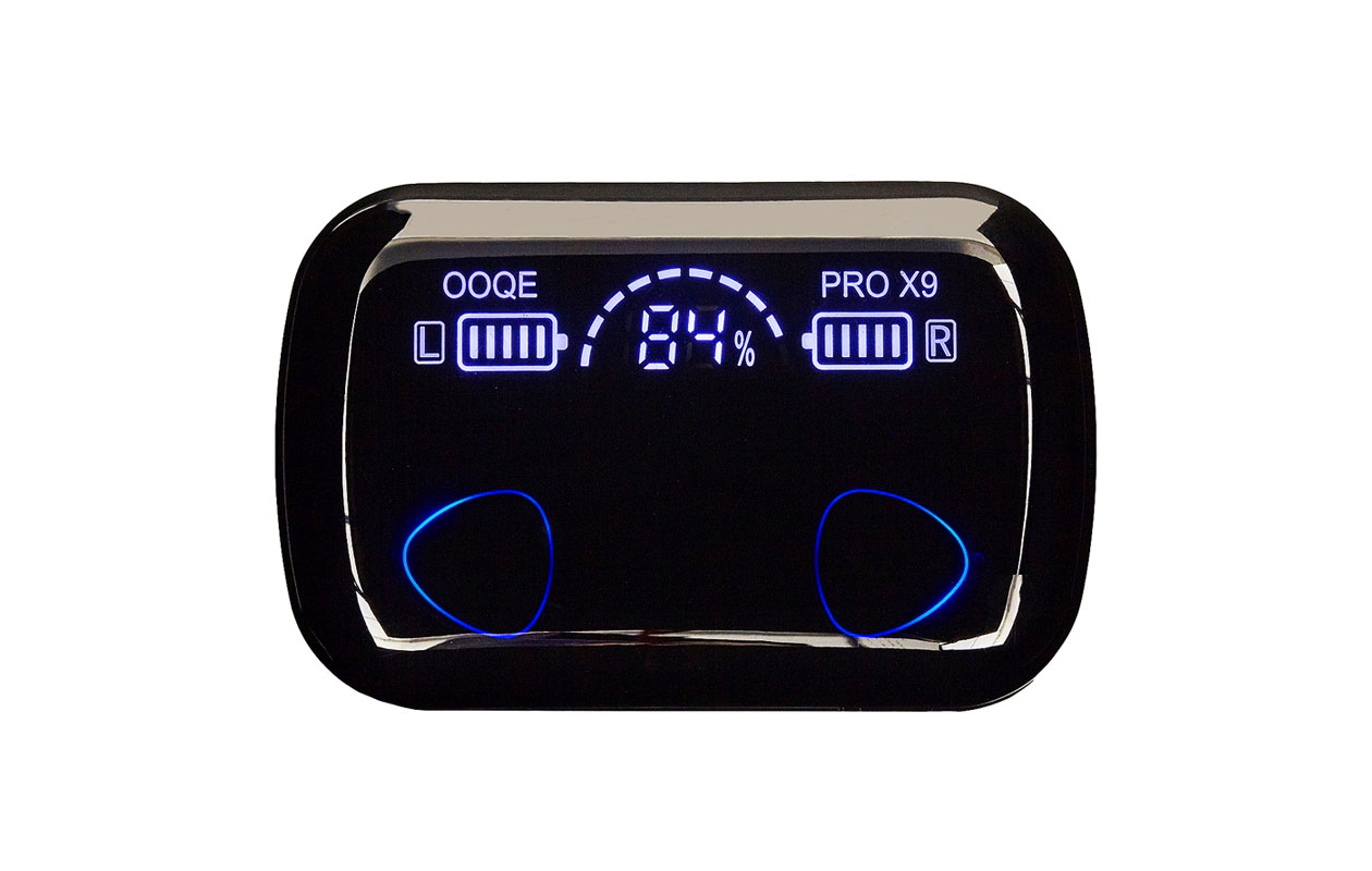 OOQE PRO X9 draadloze oordopjes met ingebouwde powerbank