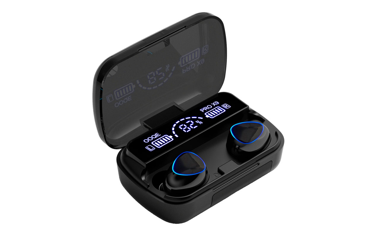 OOQE PRO X9 draadloze oordopjes met ingebouwde powerbank