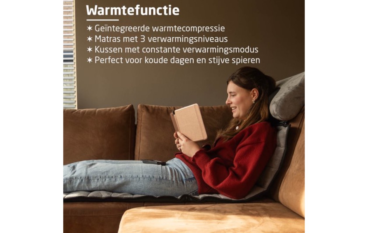 BREND - Elektrische Massagemat en Kussen
