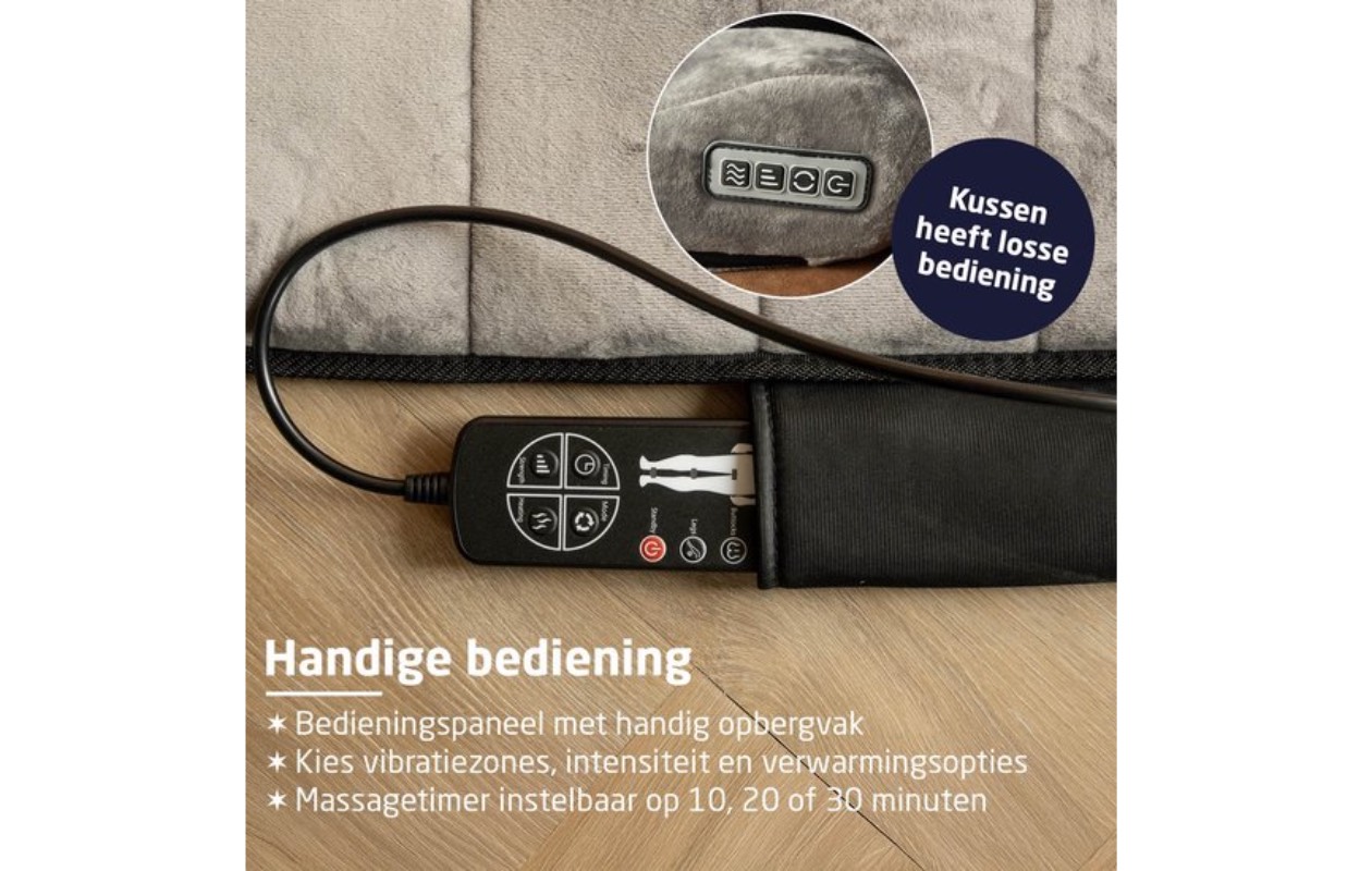 BREND - Elektrische Massagemat en Kussen