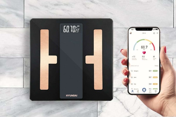 Hyundai - Smart Personenweegschaal met App & 12 Lichaamsmetingen