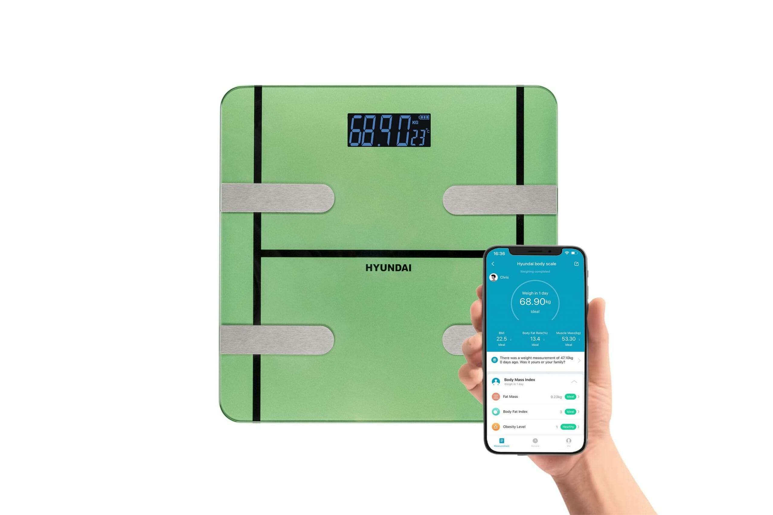 Hyundai Home - Smart digitale personenweegschaal - H Edition - Groen