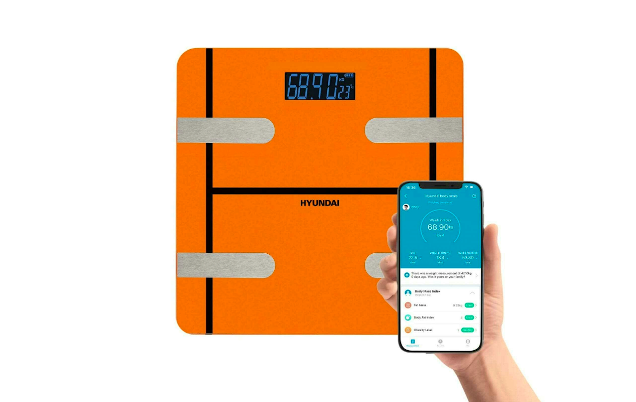 Hyundai Home - Smart digitale personenweegschaal - H Edition - Oranje