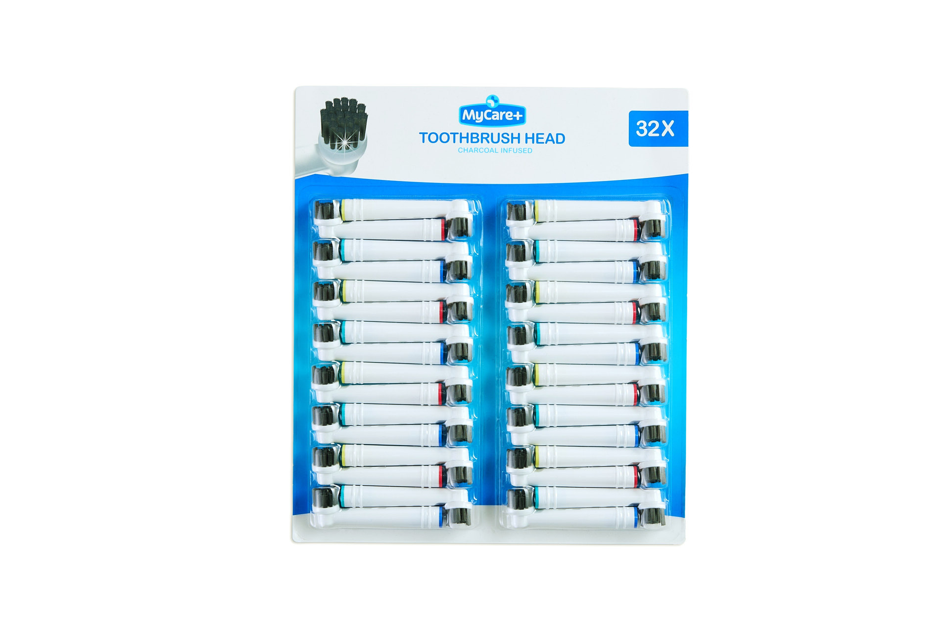 MyCare+ Opzetborstels Charcoal - 32 stuks