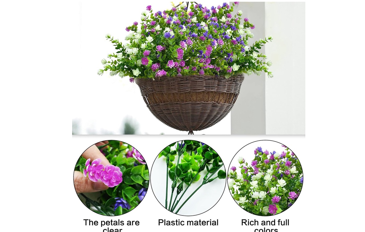 6 bundels weerbestendige kunstbloemen