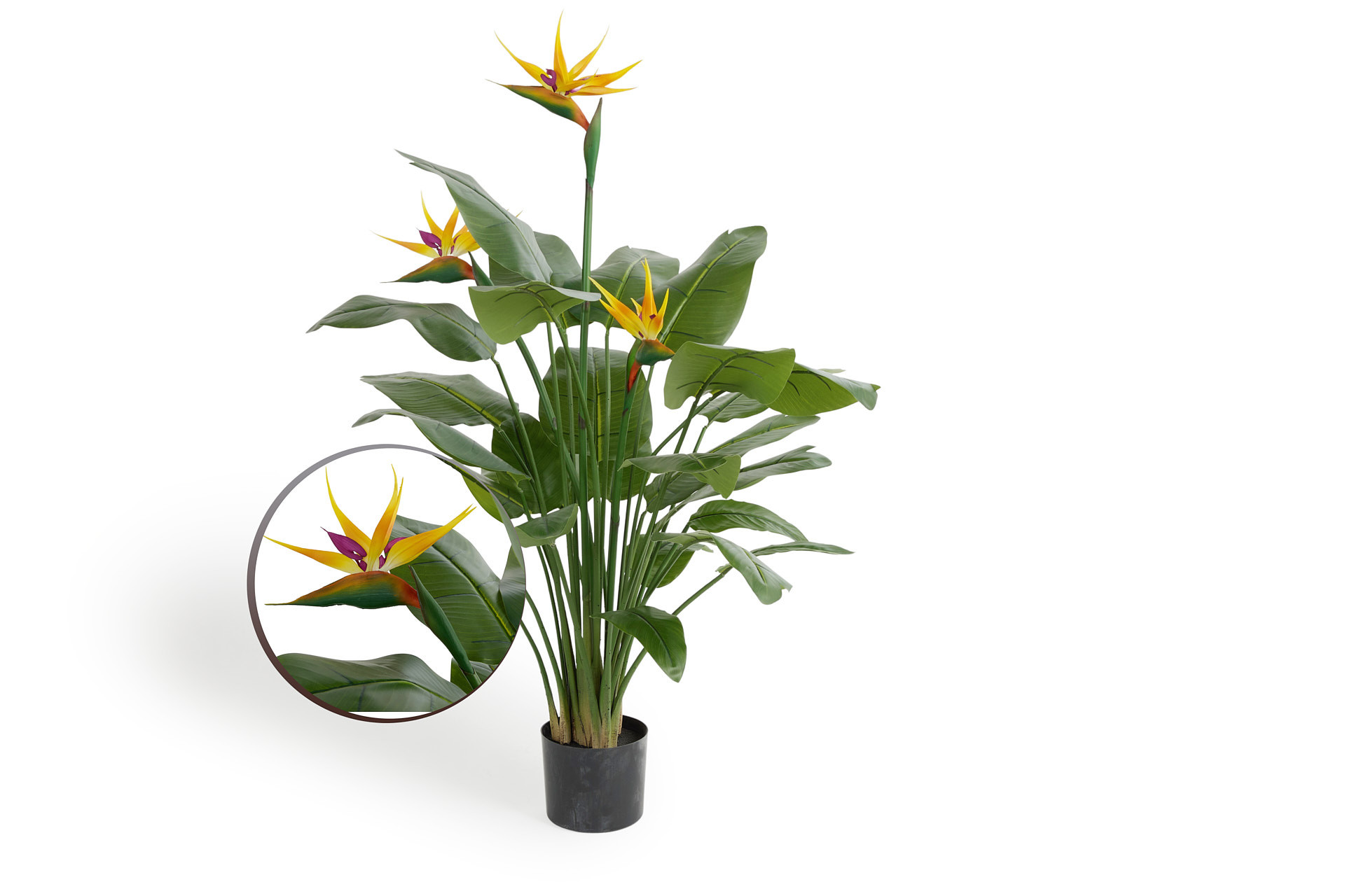 Lifa Living - Kunstplant Strelitzia met oranje bloemen