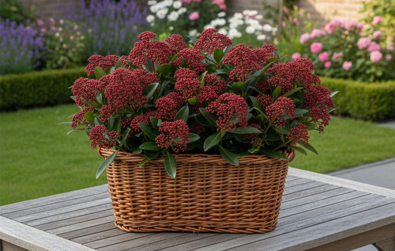 Set van 3 Skimmia 'Rubella'