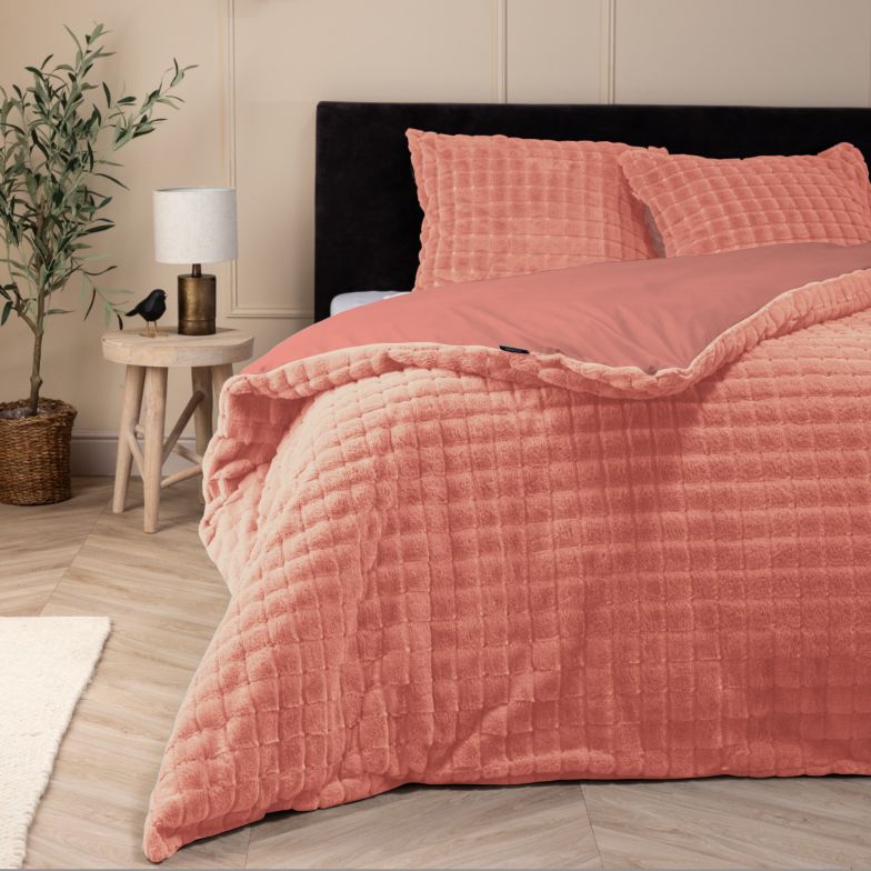 QCS 140x220 + 1*60x70cm Square teddy terra