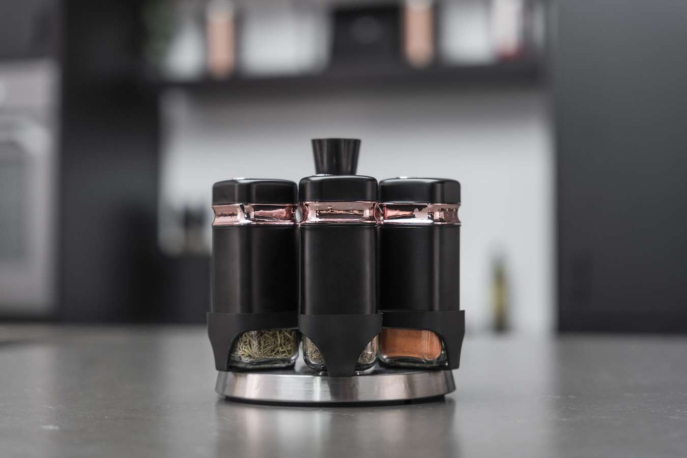 Roterend kruidenrek met 6 potjes van Buccan