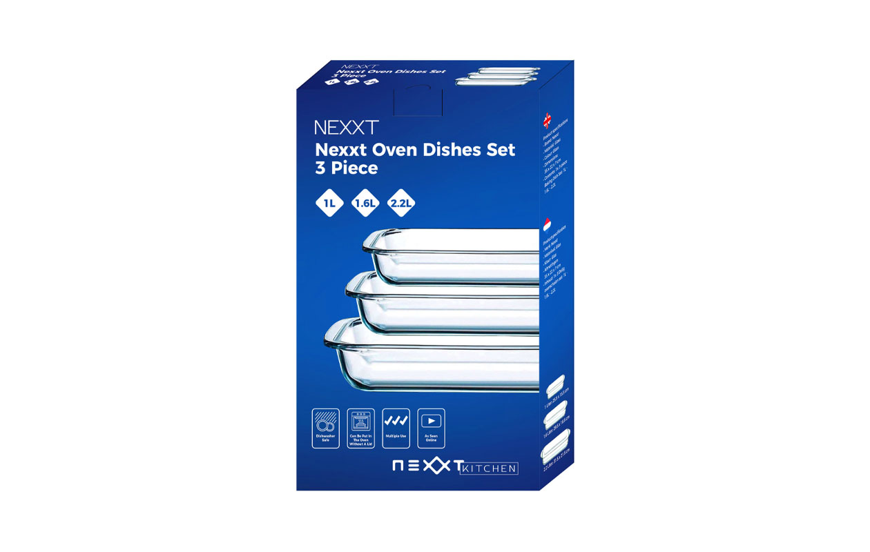 Set van 3 ovenschalen