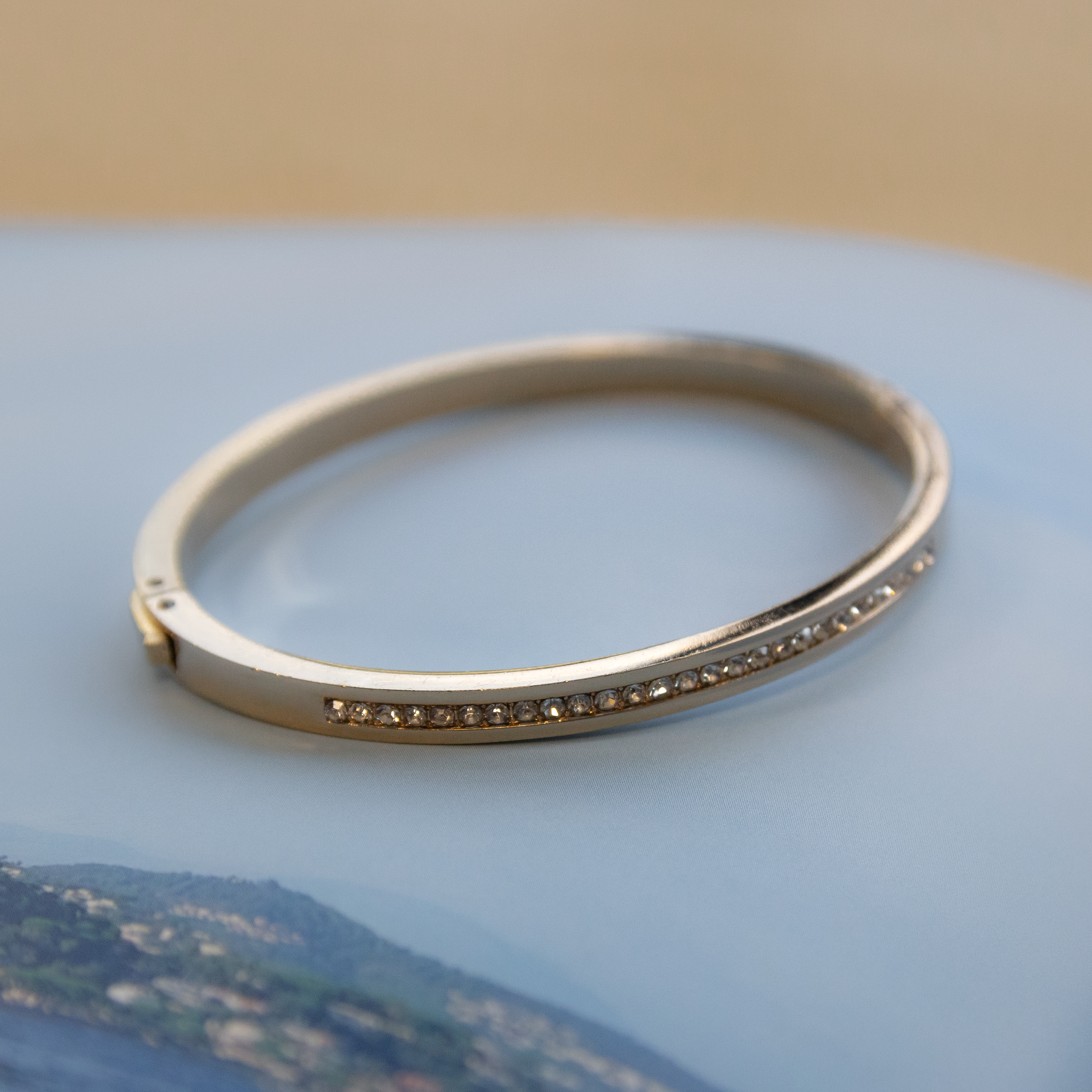 Bangle armband met fonkelende zirkoonstenen