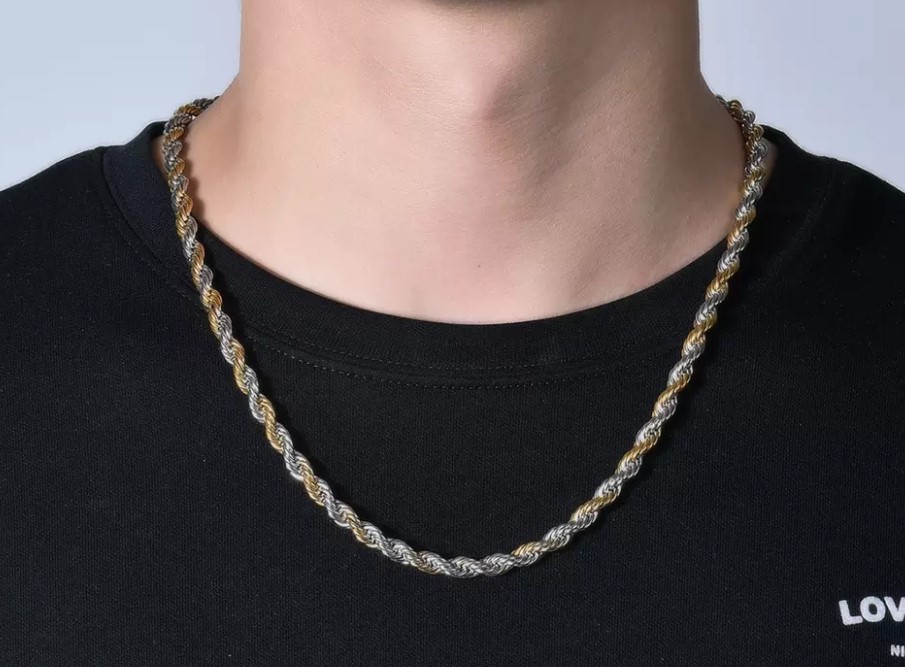 HYKS Goud/Zilveren RVS Ketting