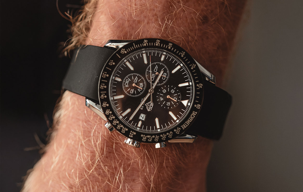 Hodler Luzern herenhorloge - zwart