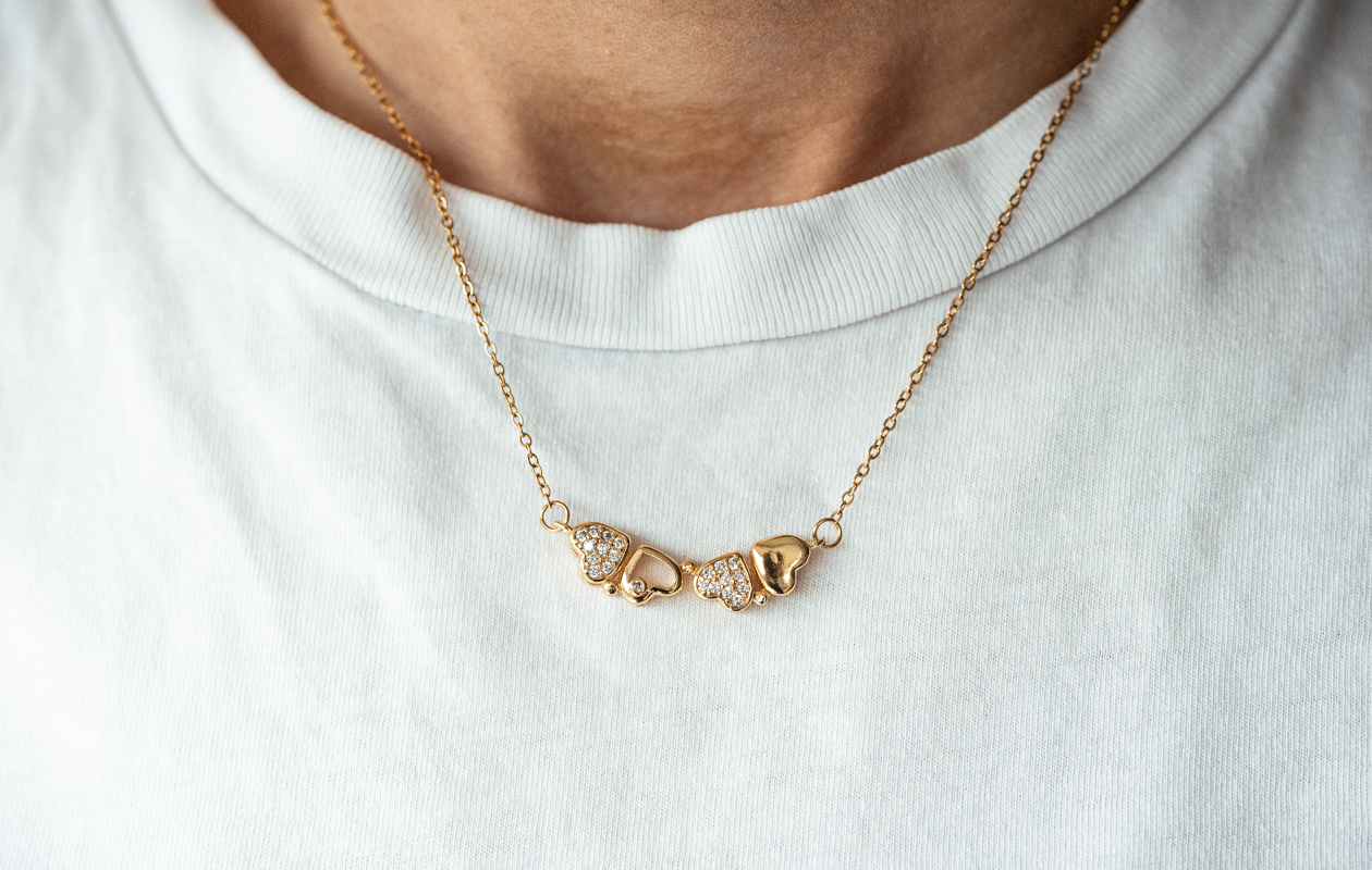 Ketting Carice crystal gold - Maison D'Oro