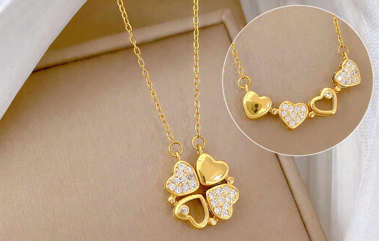 Ketting Carice crystal gold - Maison D'Oro