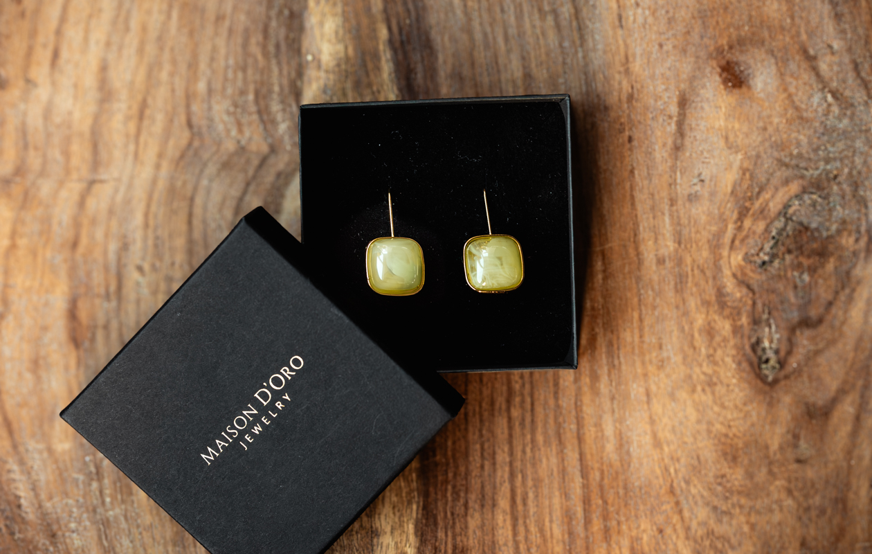 Oorbellen Feline Mint Groen - Maison D'Oro