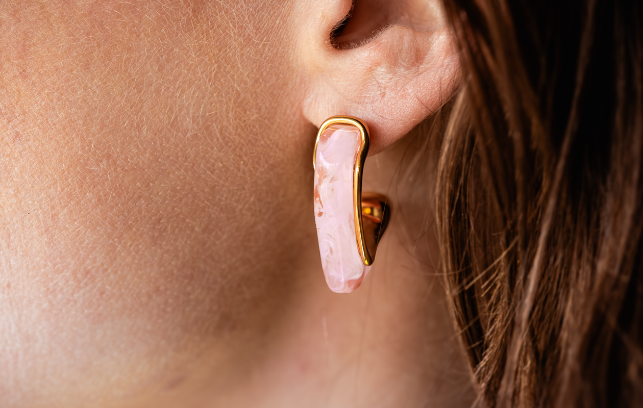 Oorbellen Romy Roze - Maison D'Oro