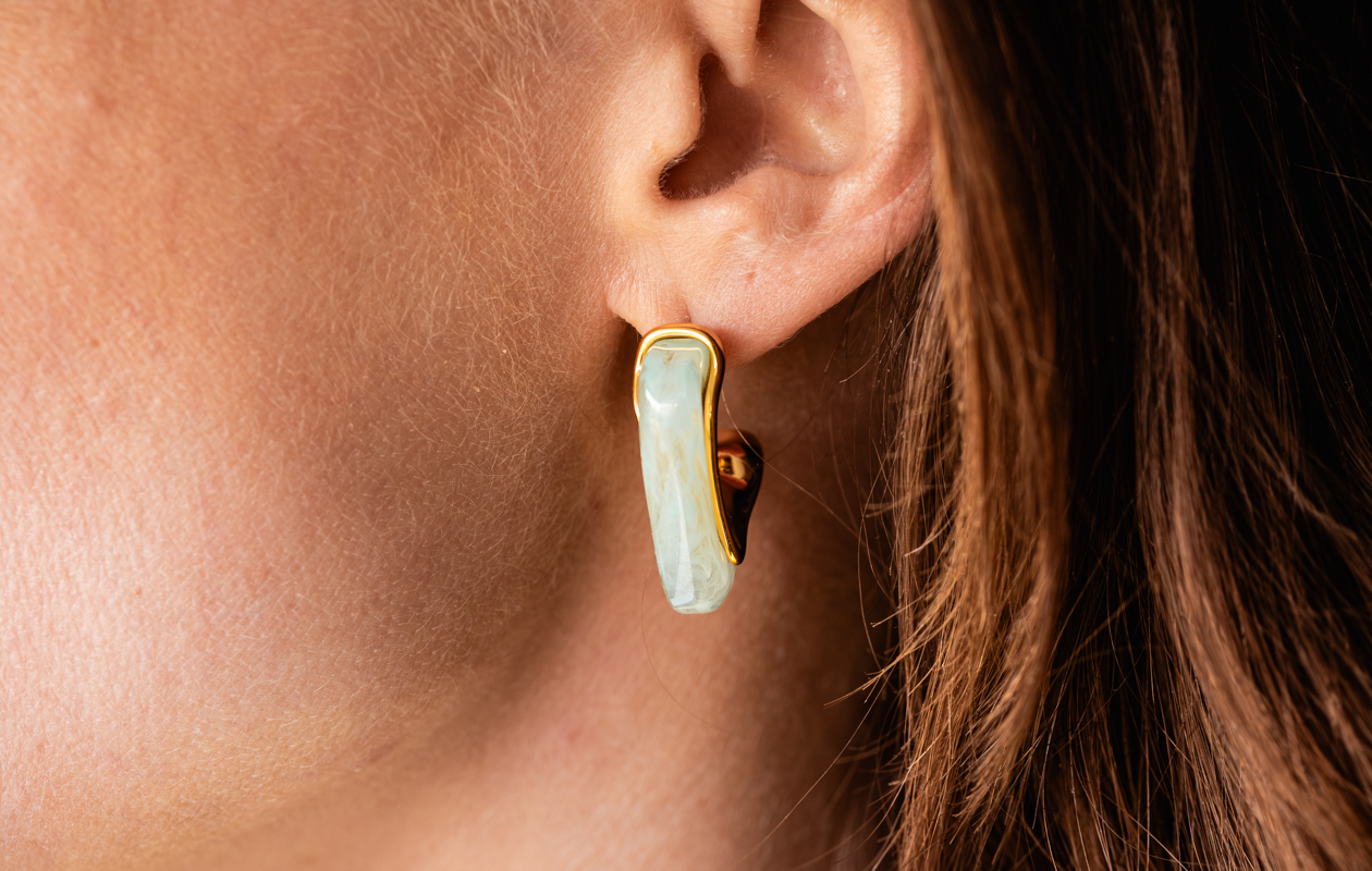Oorbellen Romy Turquoise- Maison D'Oro