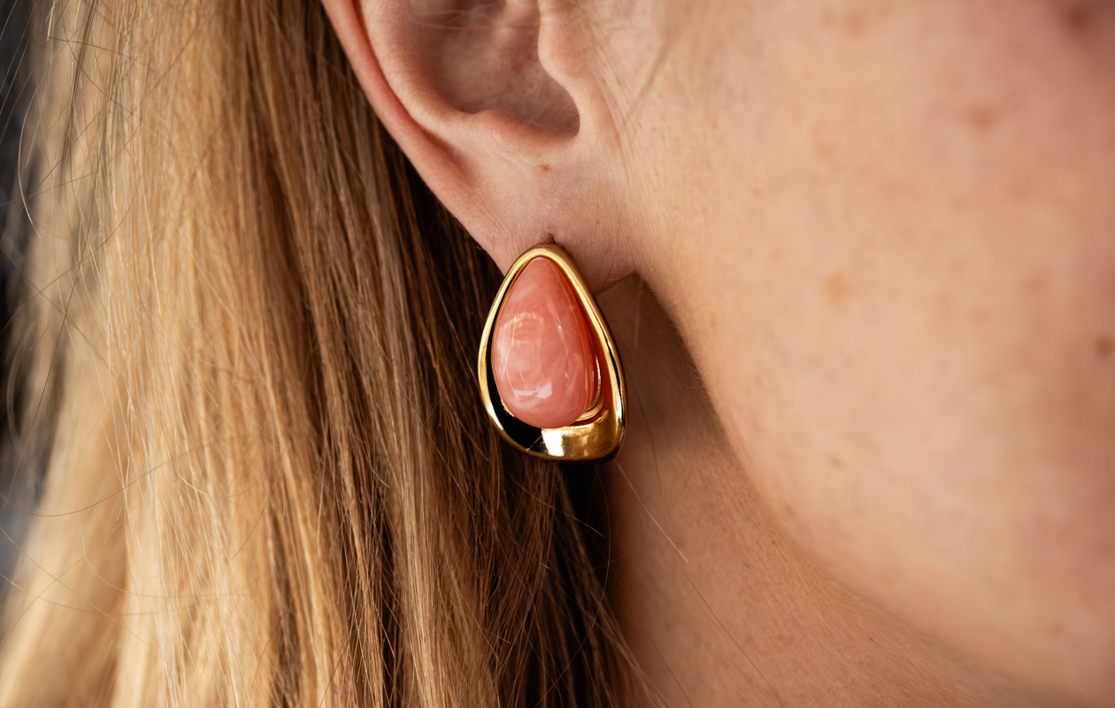 Oorbellen Yara Oranje - Maison D'Oro