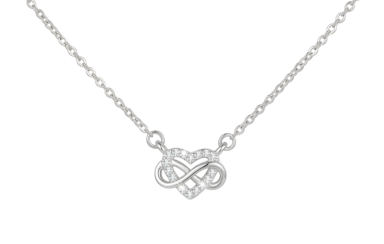 Di Lusso Rozendoos met zilverkleurige sieradenset