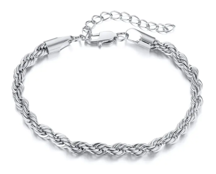 HYKS RVS Armband met Gedraaide Schakels 