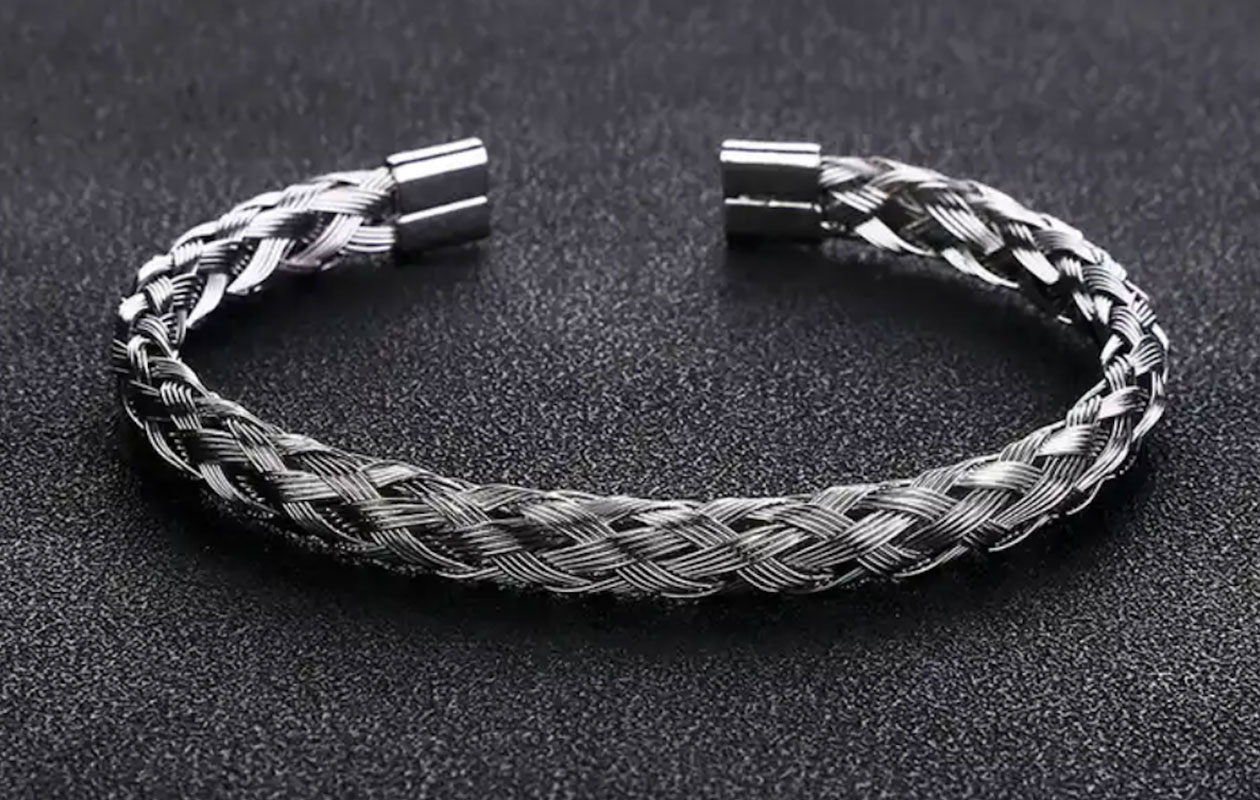 HYKS RVS Gevlochten Bangle Armband