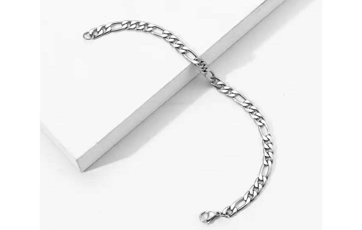 HYKS  RVS gourmette schakelarmband