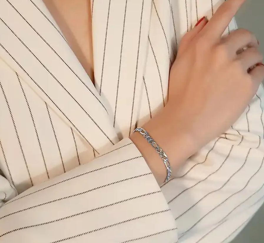 HYKS  RVS gourmette schakelarmband