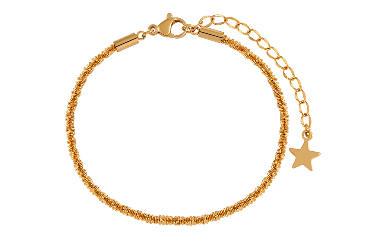 Trendy gedraaid goudkleurige armband