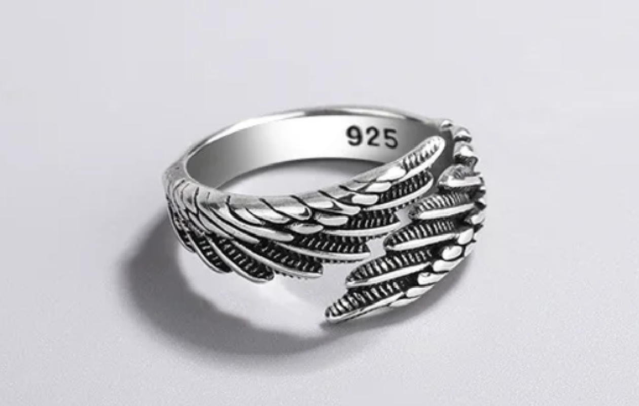 Verstelbare RVS ring met zilveren coating