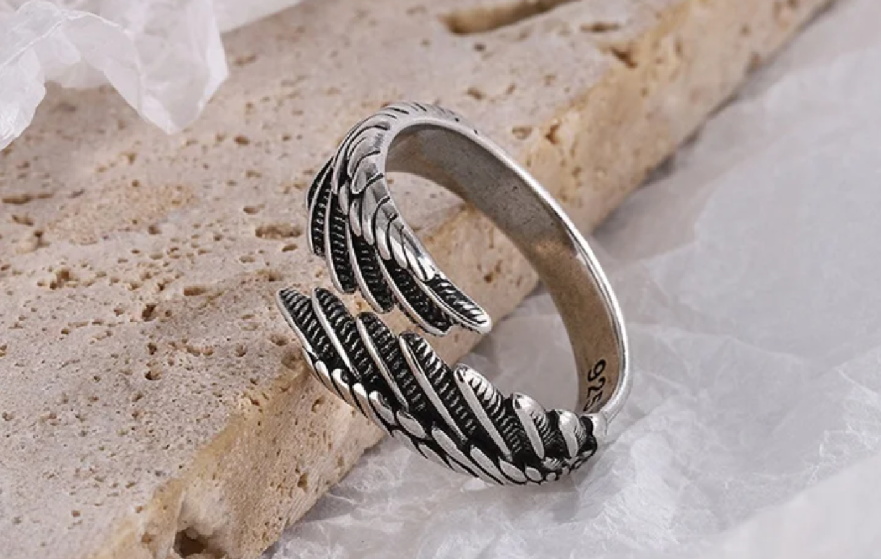 Verstelbare RVS ring met zilveren coating