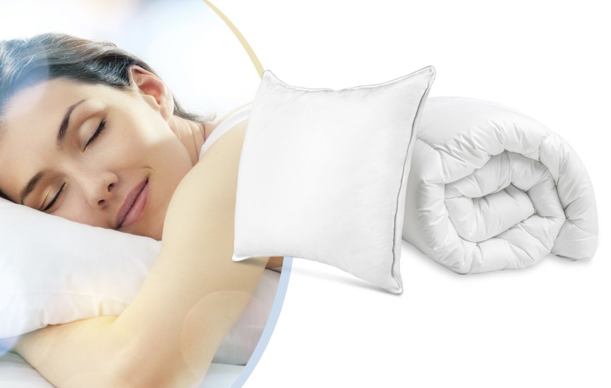 2 in 1 Dekbed 240 x 200 + kussens 60 x 70 Wit