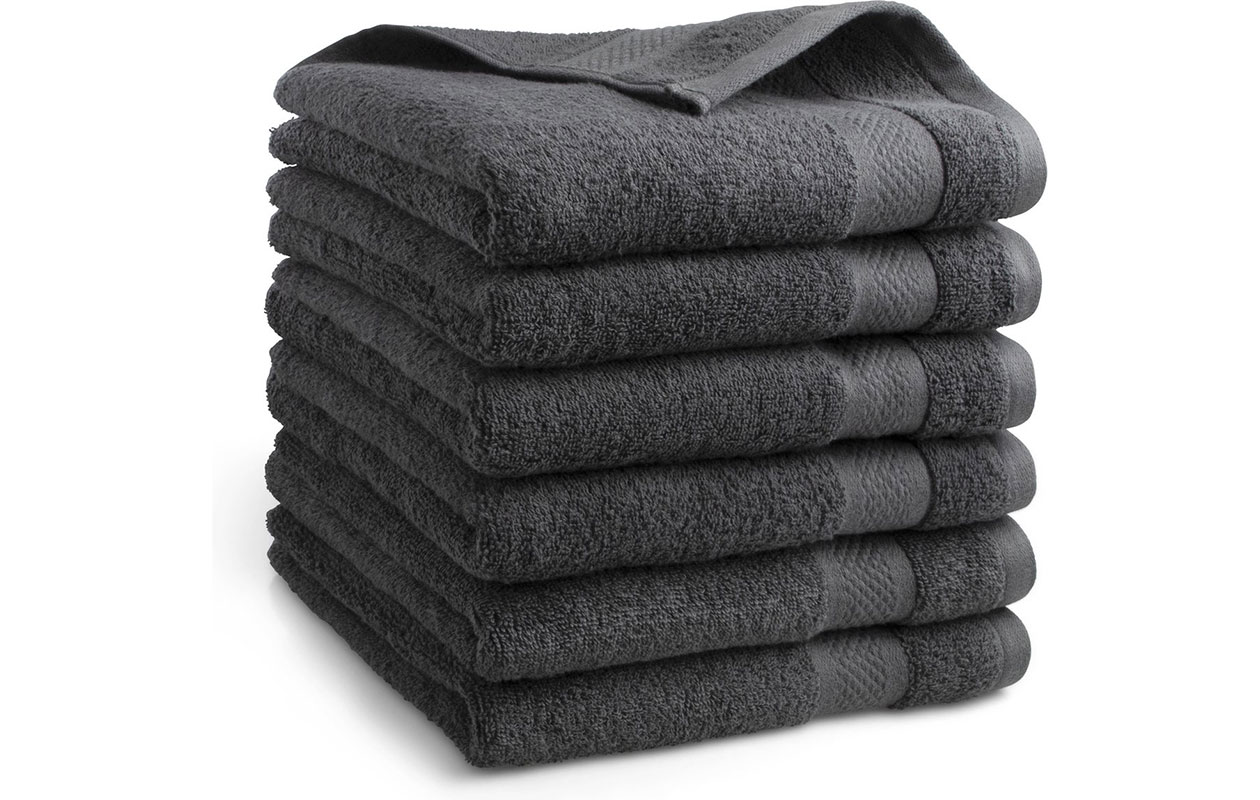 6-pack Handdoek hotel collectie - 50x100 - Antraciet