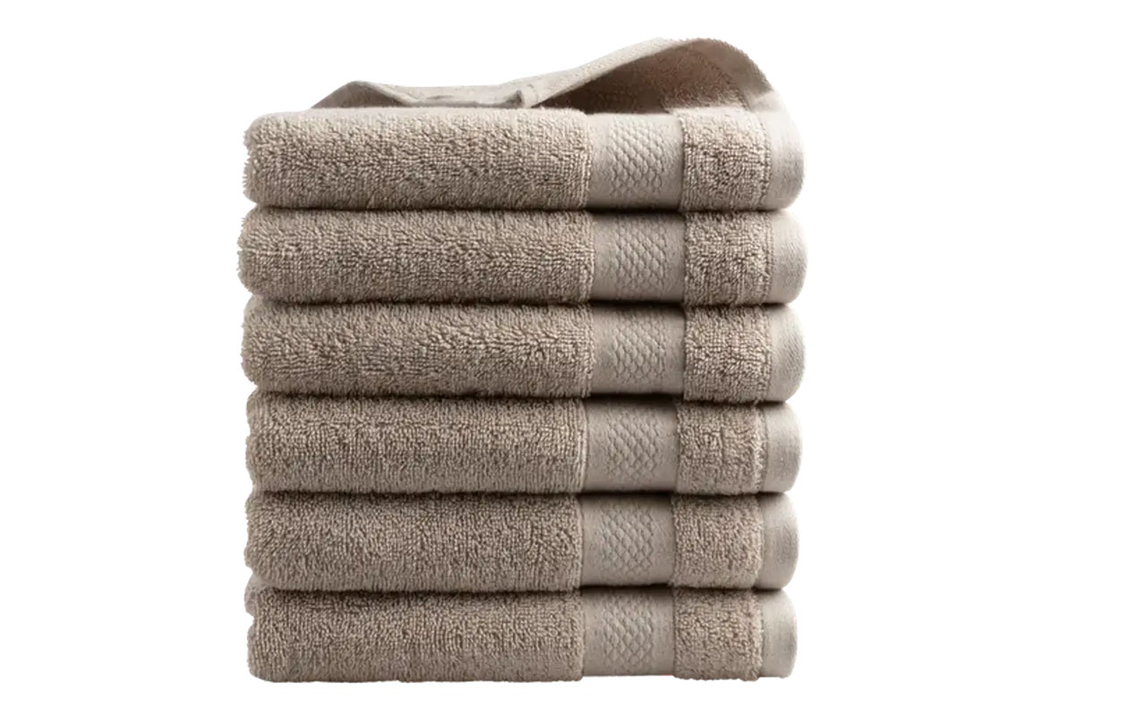 6-pack handdoek hotel collectie - 50x100 - taupe
