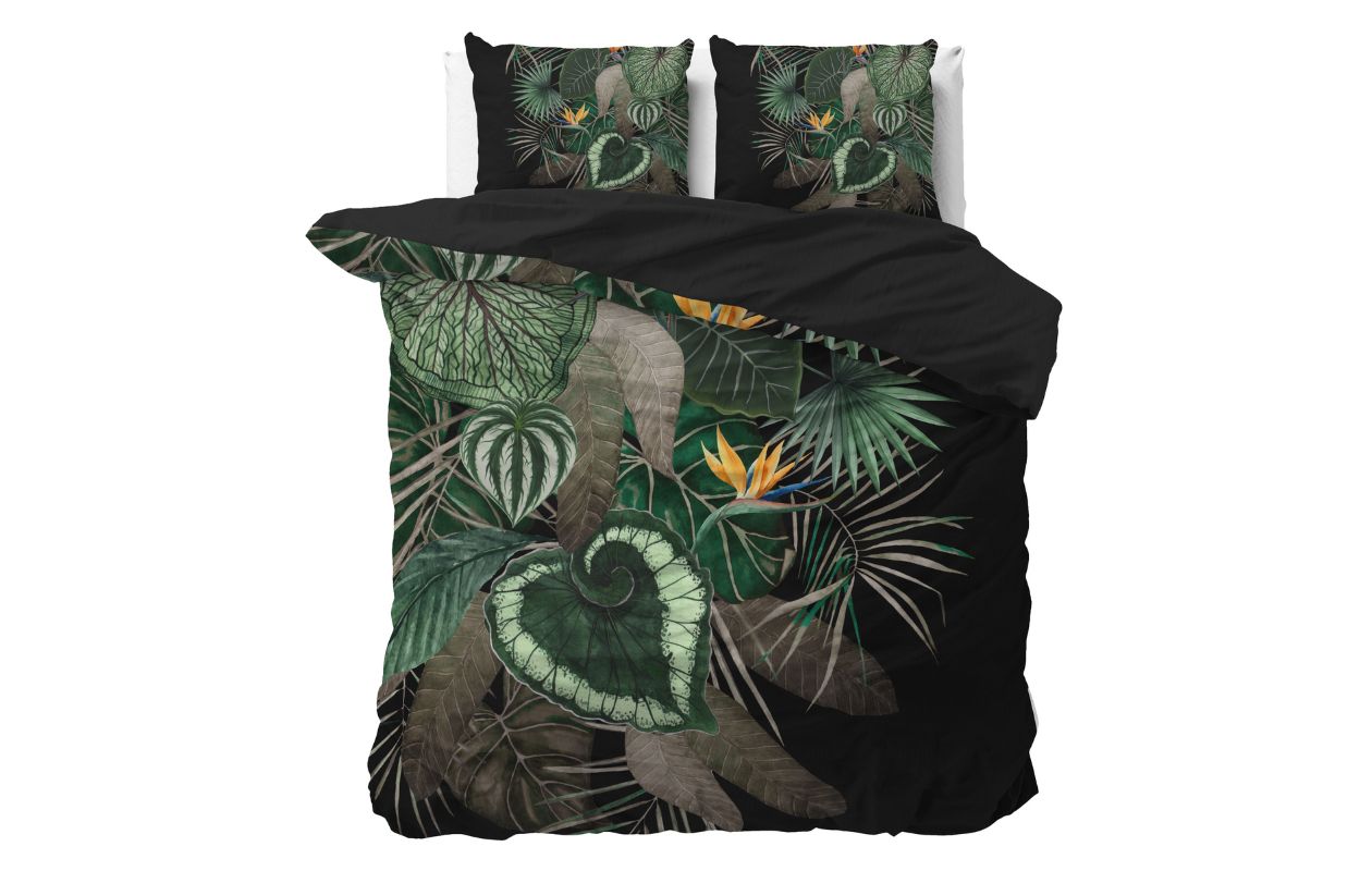 Sleeptime dekbedovertrek Dark Leaves 240 x 200/220
