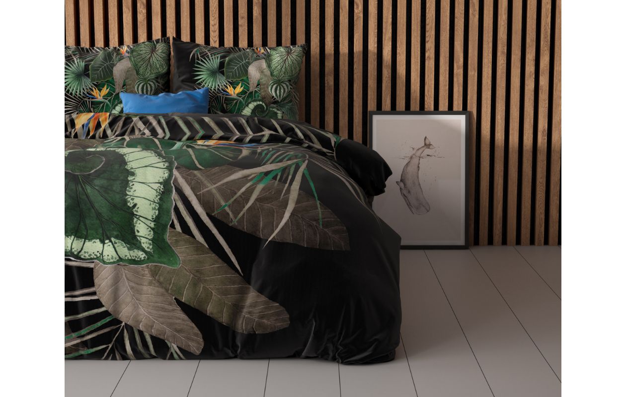 Sleeptime dekbedovertrek Dark Leaves 240 x 200/220