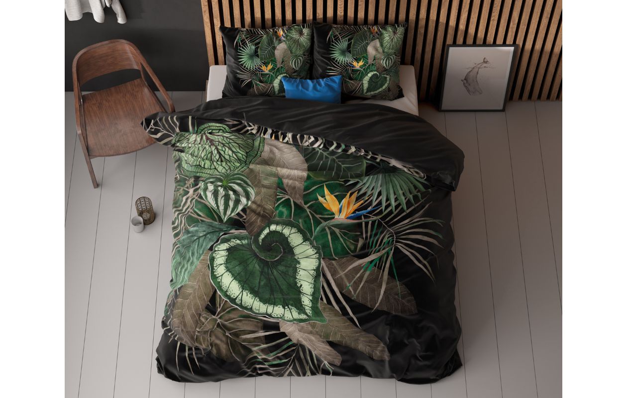 Sleeptime dekbedovertrek Dark Leaves 240 x 200/220