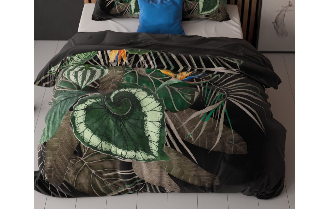 Sleeptime dekbedovertrek Dark Leaves 240 x 200/220