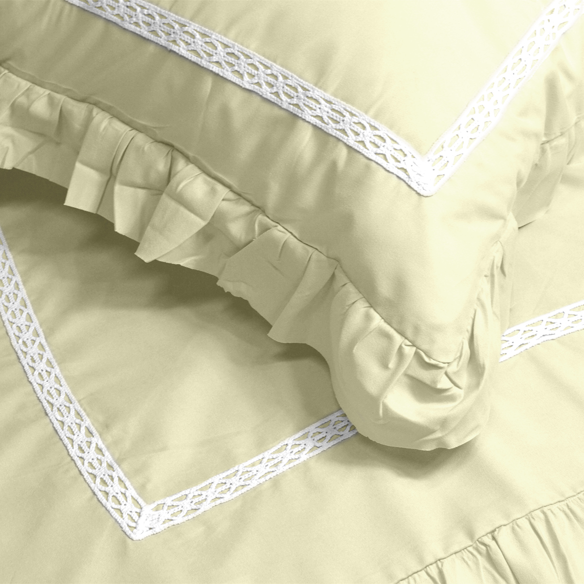 Dekbedovertrek Dorothy - Creme- 200x200/220 + 2*60x70 cm