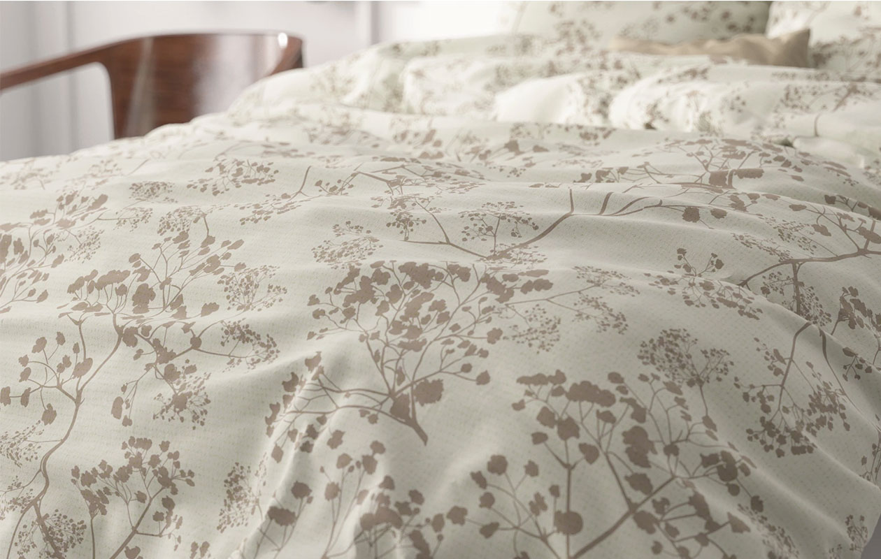 Sleeptime dekbedovertrek Classy Firdo green 240x200/220 cm