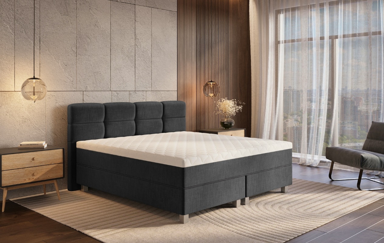 Sommier double Emsa Gustavo 180x200 anthracite