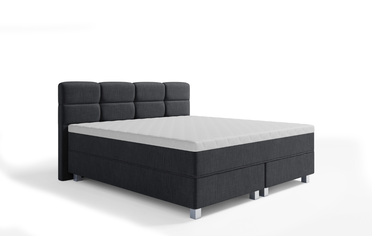Emsa tweepersoons boxspring Gustavo 180x200 Antraciet