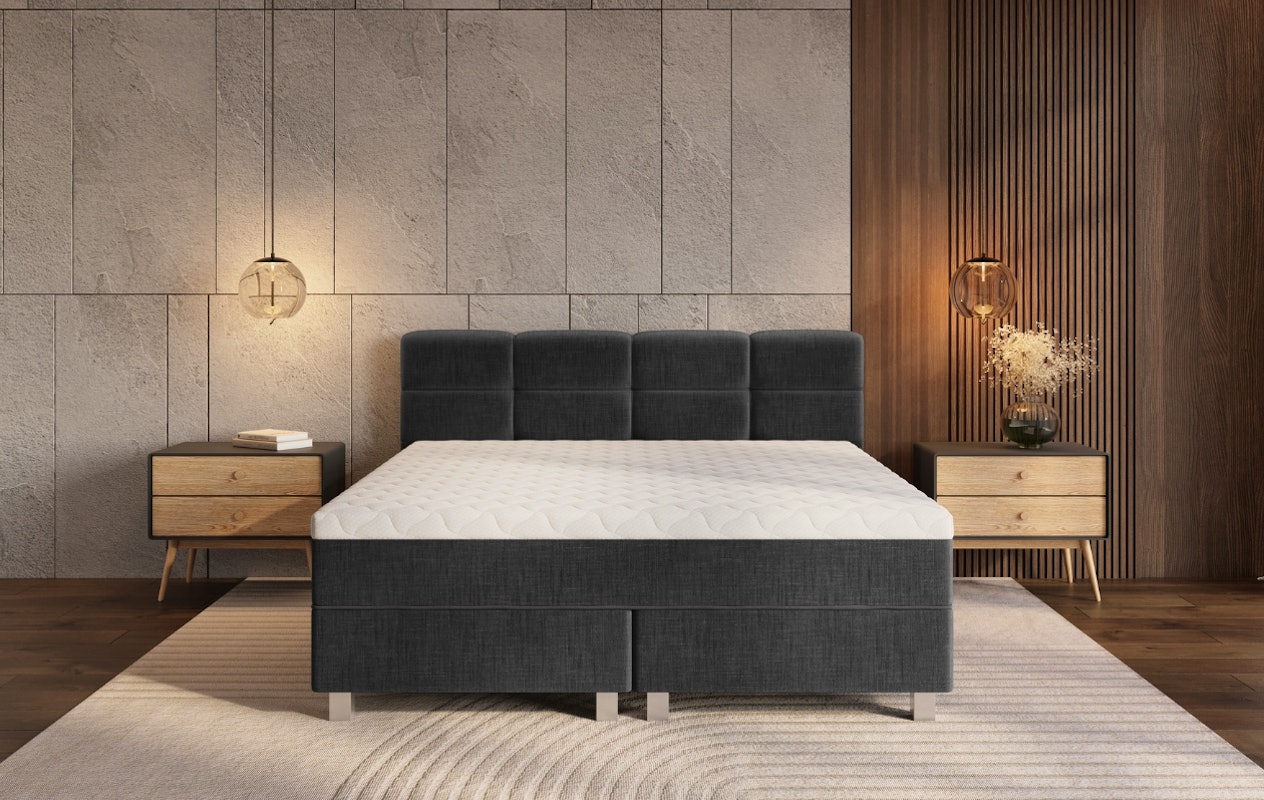 Sommier double Emsa Gustavo 180x200 anthracite