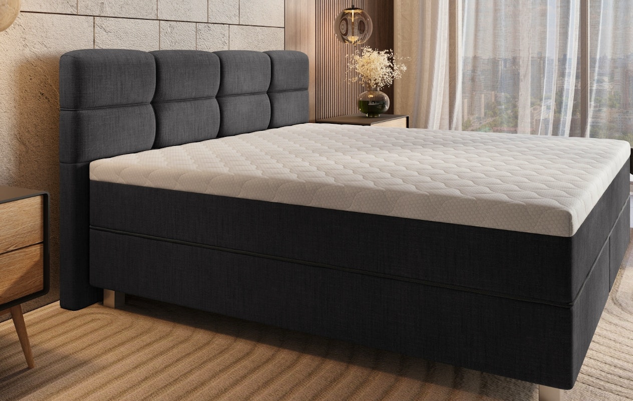 Sommier double Emsa Gustavo 180x200 anthracite