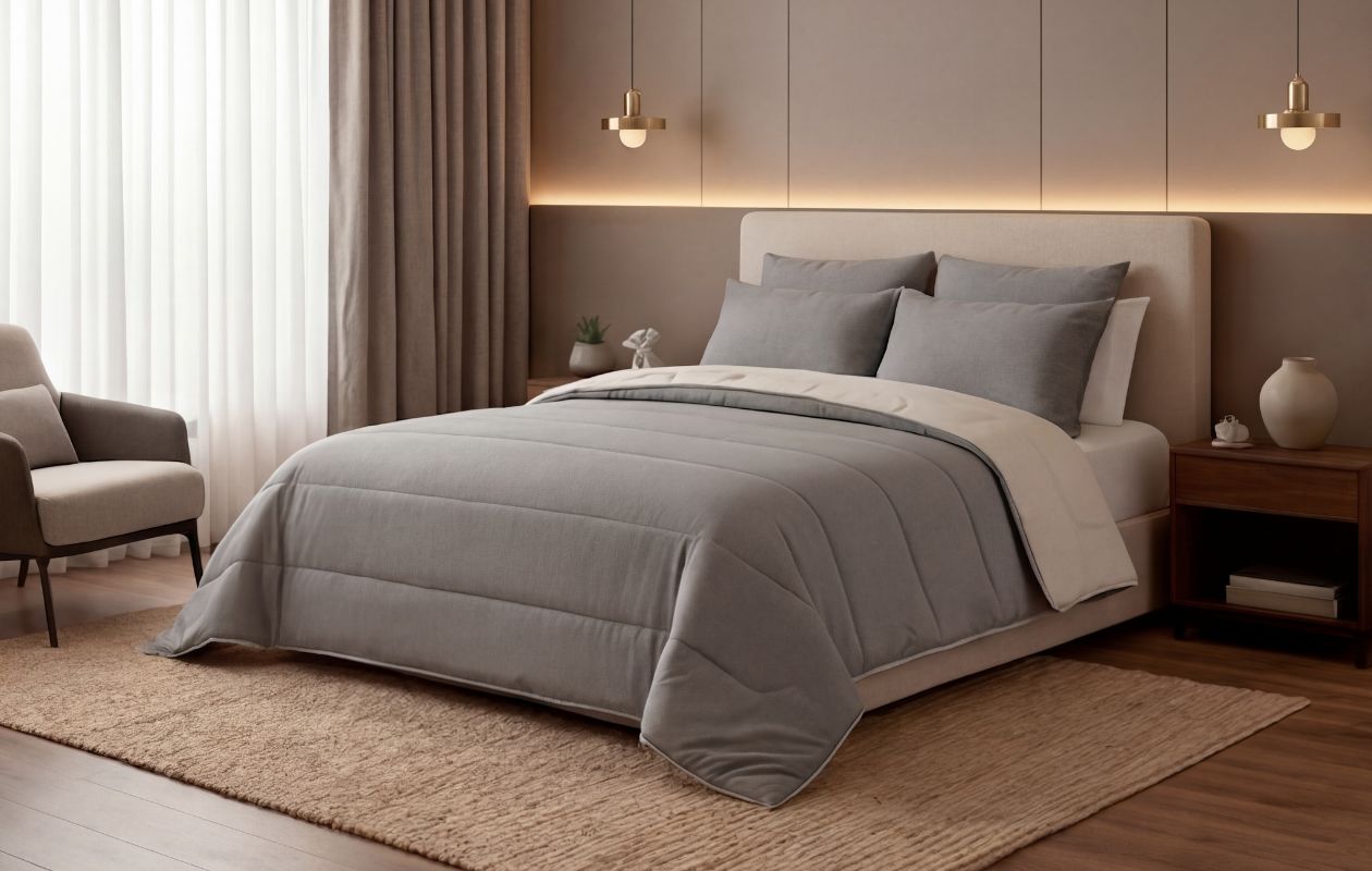 Couette tout-en-un EMSA 240 x 200 (crème-kaki)