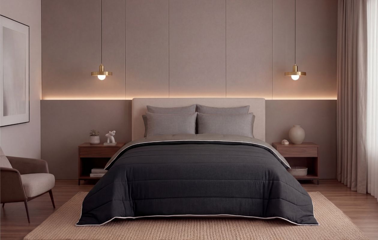 Couette tout-en-un Emsa noir/anthracite 240 x 200